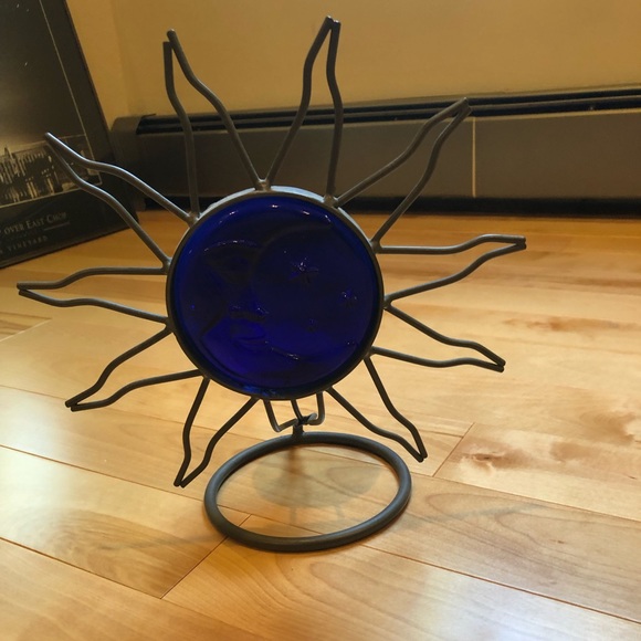 Other - Candle holder with stained glass
